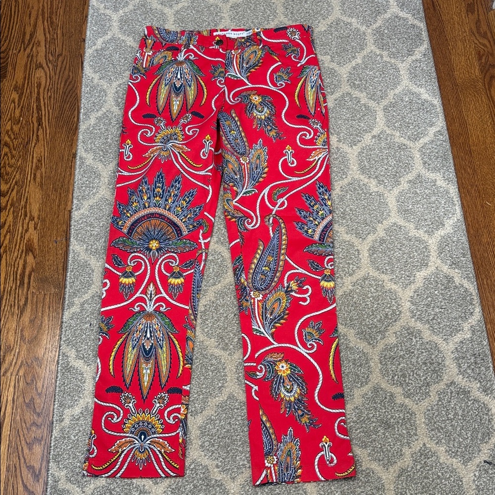 Gretchen Scott Designs Vibrant Paisley Print Pants sz L